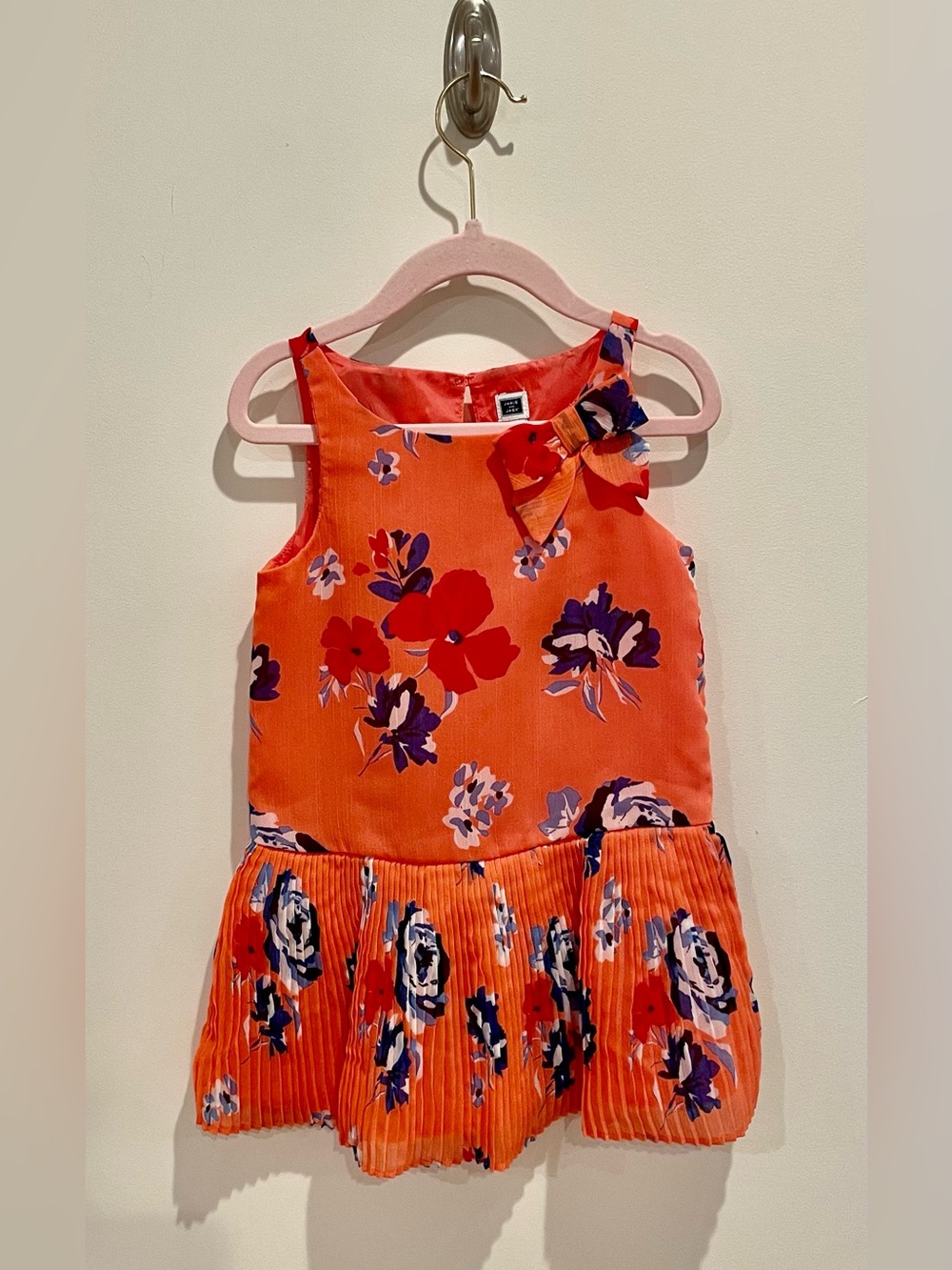 Janie and Jack Coral Floral Dress - Sz 2T